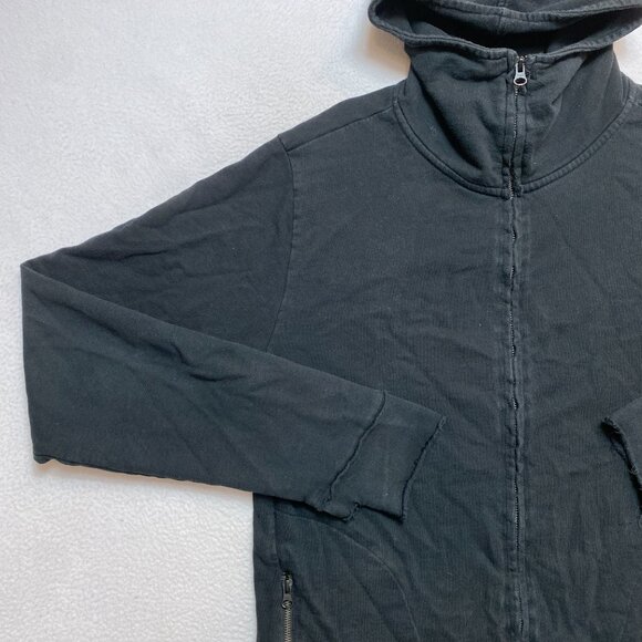 Thom Krom Hoodie Mens XL Black Avant Garde Full Zip Distressed - Picture 5 of 11